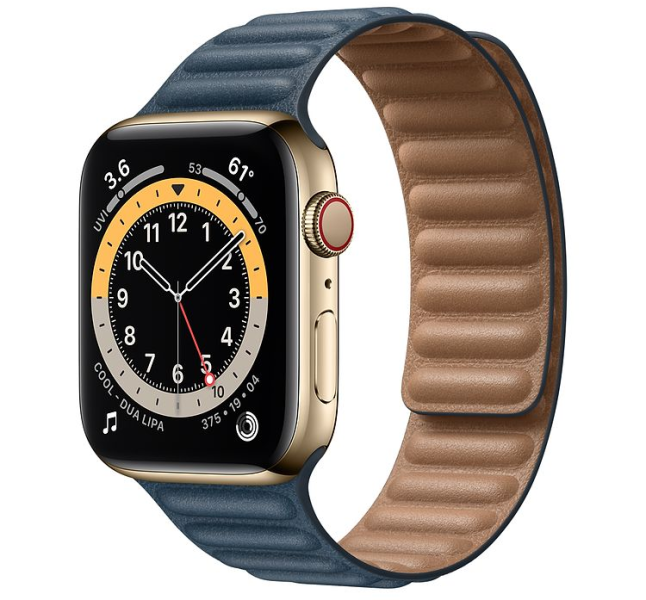 Apple Watch Series 6 Dây Da Xanh
